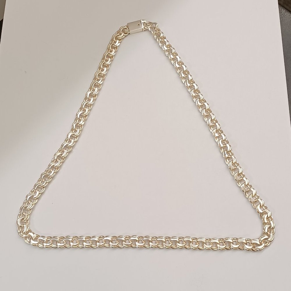 925 Sterling Silver Chino Solid Chain - image 1